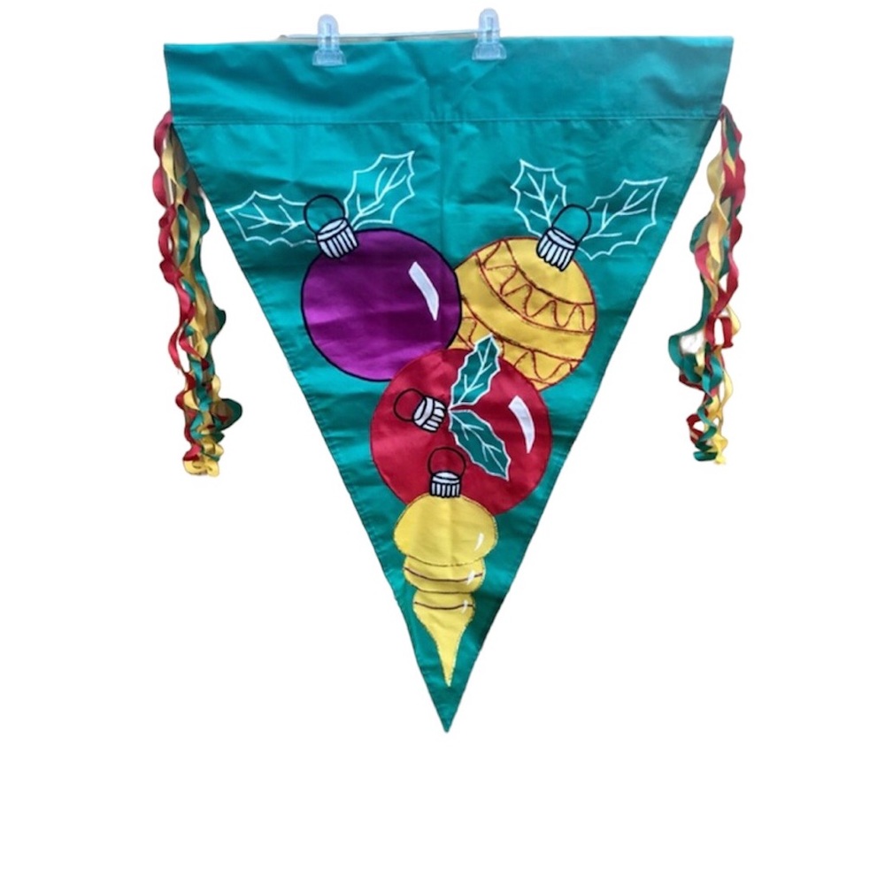 Christmas Holiday Flag Large Ornaments
